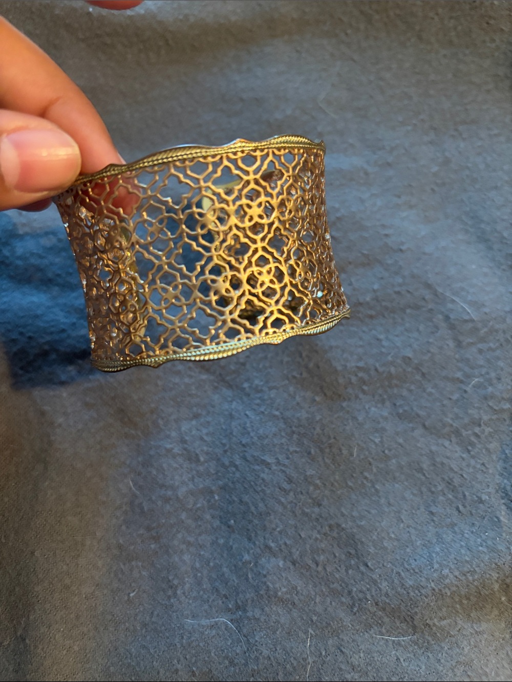 Kendra Scott Gold Filigree Openwork Cuff Bracelet
